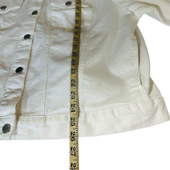 NWT BANANA REPUBLIC FACTORY WHITE DENIM JACKET SIZE XXL - Picture 10 of 12